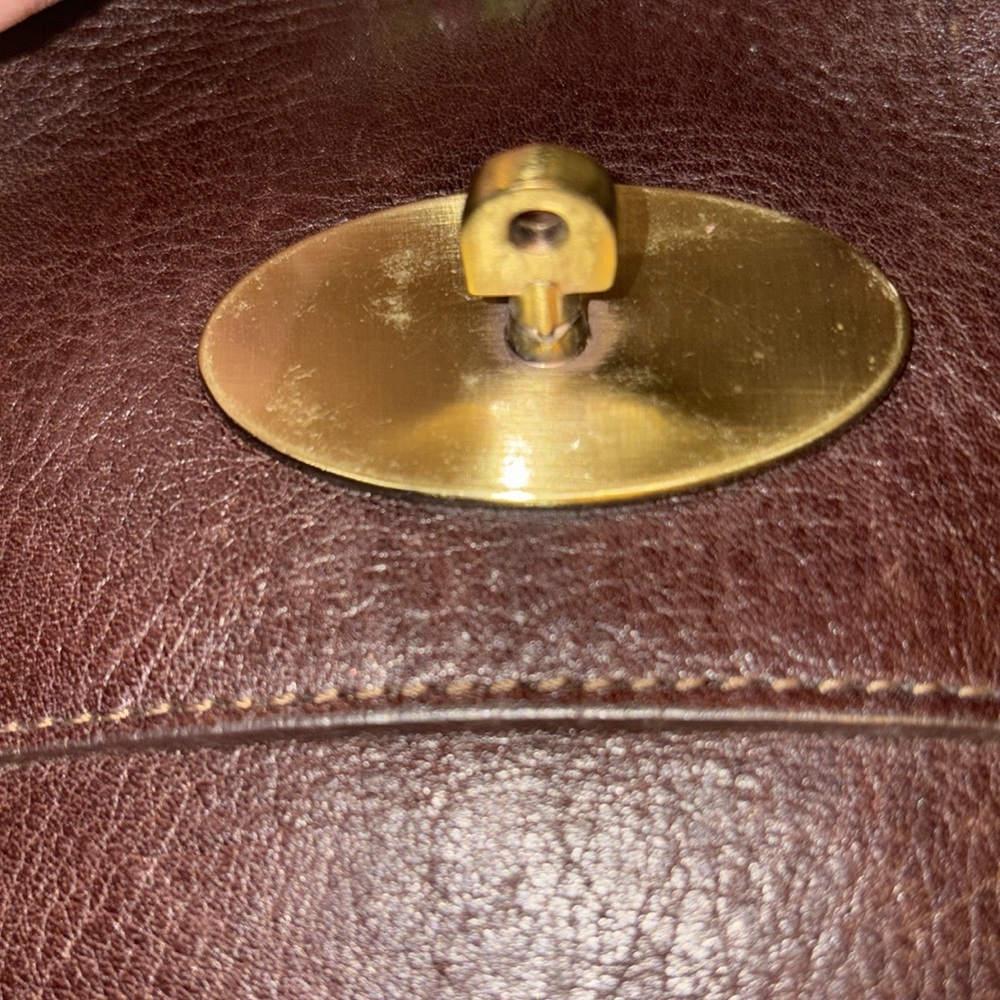 Mulberry Brown and Gold Leather Alexa Purse - Picture 15 of 15